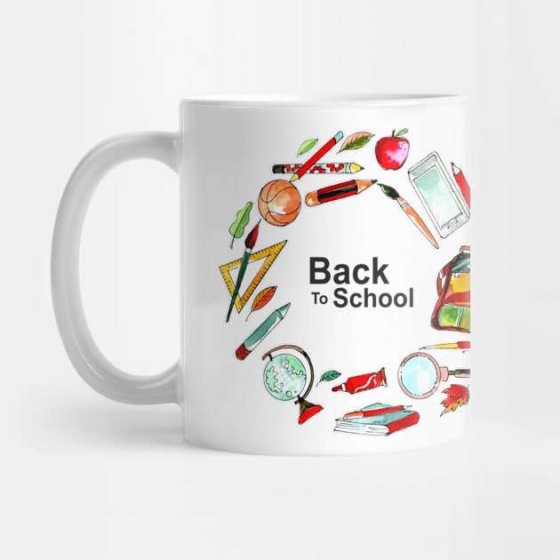 Back To School Background Circle by Mako Design 